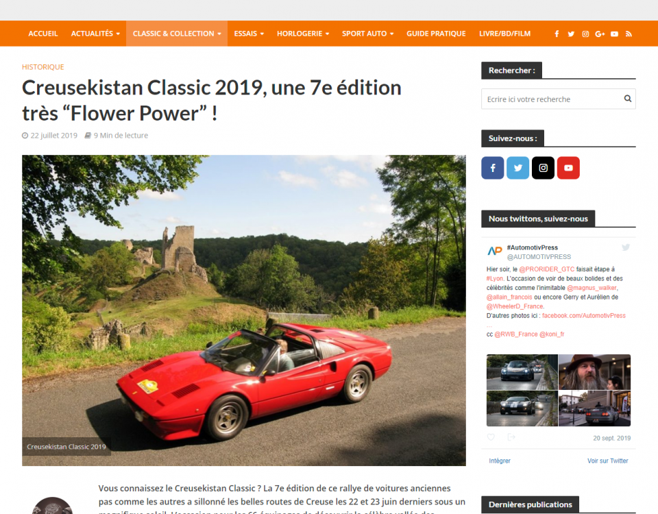 Article sur le CRK2019 dans Automotiv Press