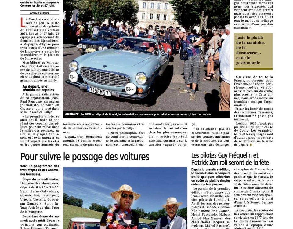 L'édition du 21 juin 2021 de la Montagne met à l'honneur le 8e Creusekistan Classic